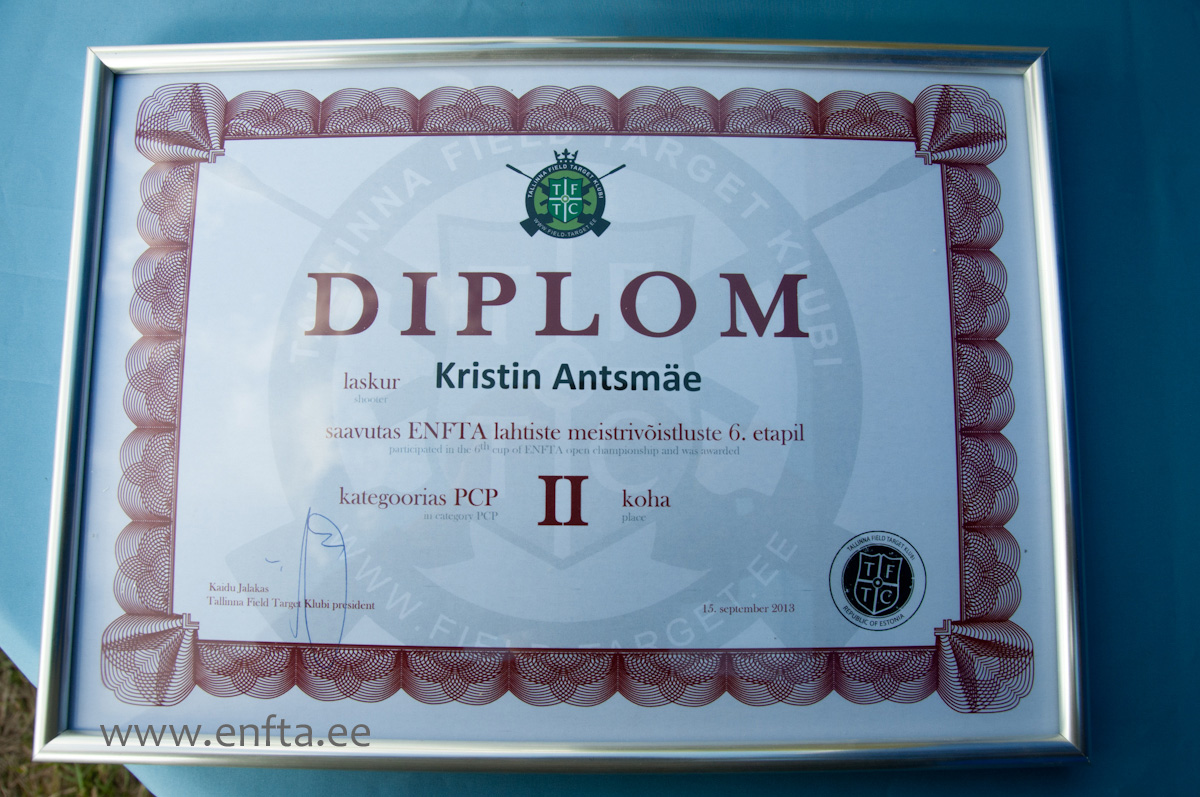 Category PCP II place Kristin Antsmäe, had to leave earlier